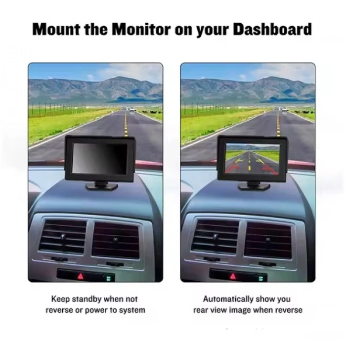 4.3 Inç TFT LCD Araç Geri Görüş Monitörü