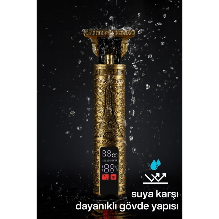 Concord Çelik Kasa Profesyonel T-bıçak Saç, Sakal, Ense, Çizim Ve Lazer Epilasyon Öncesi Tıraş Makinesi