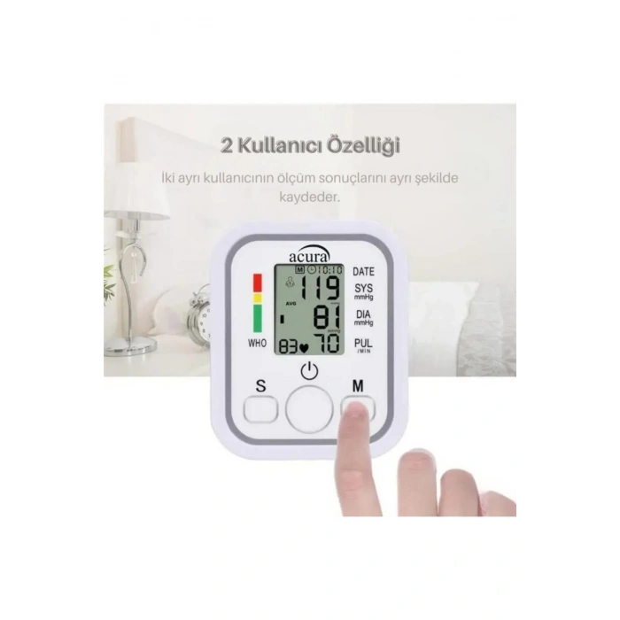 Acura AC-463K Türkçe Konuşan Çift Kullanıcı Özellikli Koldan Tansiyon Aleti