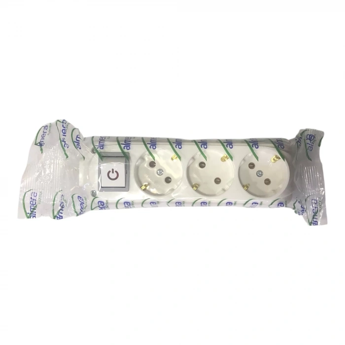 Almera 3Lü Topraklı Anahtarlı Grup Priz (Kablosuz)