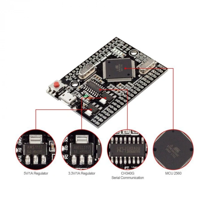 Arduino Mega2560 Pro Mini Geliştirme Kartı