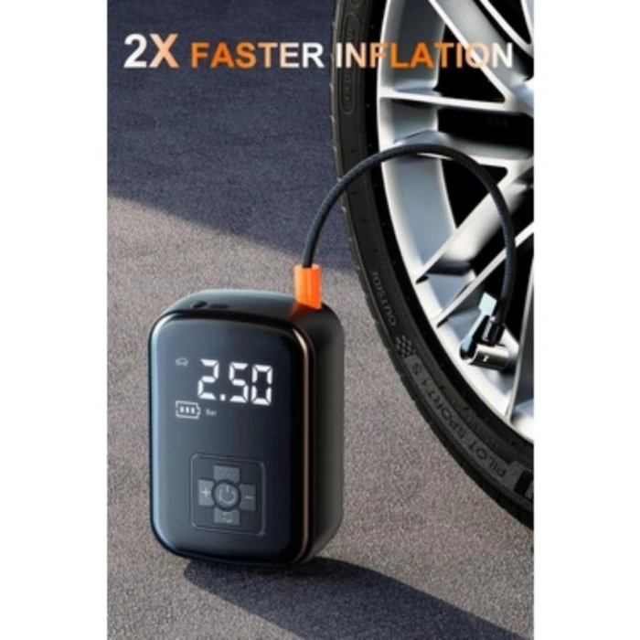 AUHMA A5566 Dijital Ekranlı Kompresörlü Hava Pompası 4000mAh Powerbank LCD