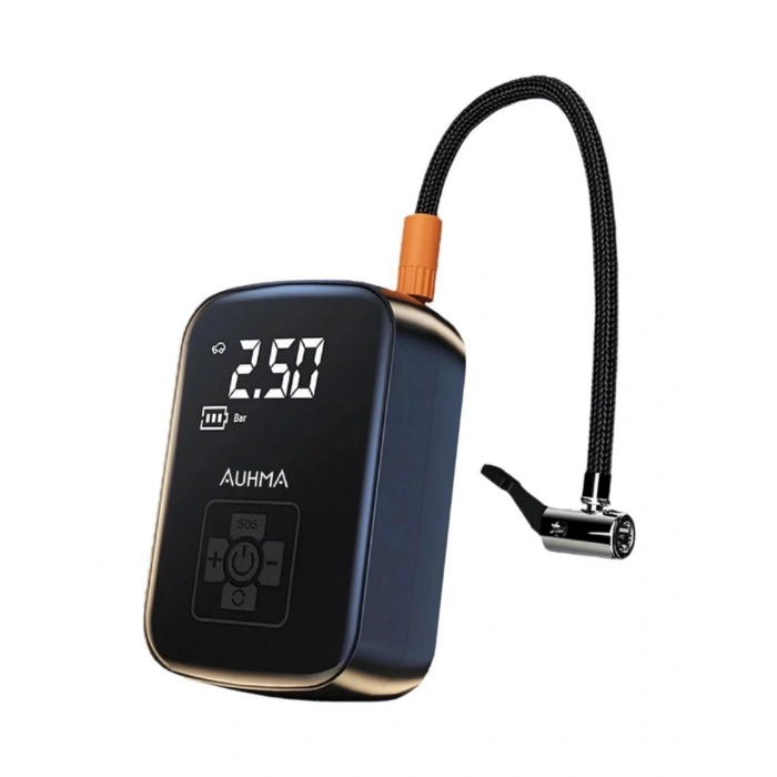 AUHMA A5566 Dijital Ekranlı Kompresörlü Hava Pompası 4000mAh Powerbank LCD