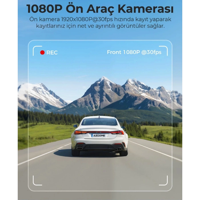 AZDOME M200 FULL HD ARAÇ KAMERASI WİFİ 150° GENİŞ AÇI GECE GÖRÜŞÜ
