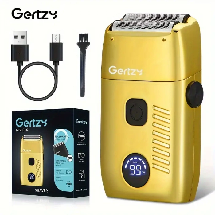 GERTZY Tıraş Makinesi, LCD Ekranlı, USB Şarjlı