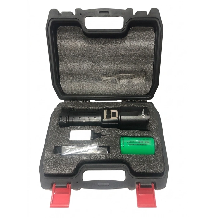 powerdex PD-14200 Profesyonel Şarjlı 60W / 6000 Lümen Profesyonel Zoomlu Kamp/ Avcı El Feneri