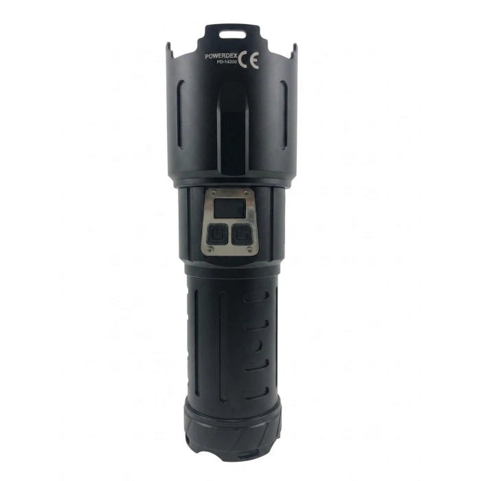 powerdex PD-14200 Profesyonel Şarjlı 60W / 6000 Lümen Profesyonel Zoomlu Kamp/ Avcı El Feneri