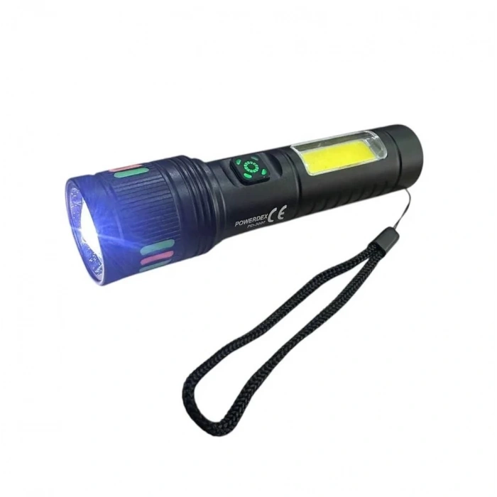 Powerdex PD-3007 Zoomlu Şarjlı El Feneri 10W 1000 Lümen