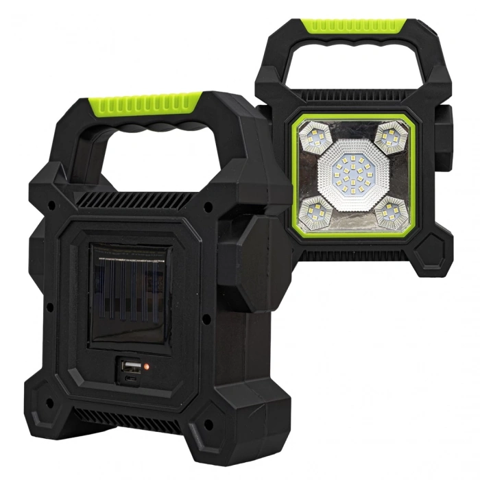 Powermaster JY-258C 3 Kademeli̇ Şarjlı Çok Fonksiyonlu Solar Işıldak