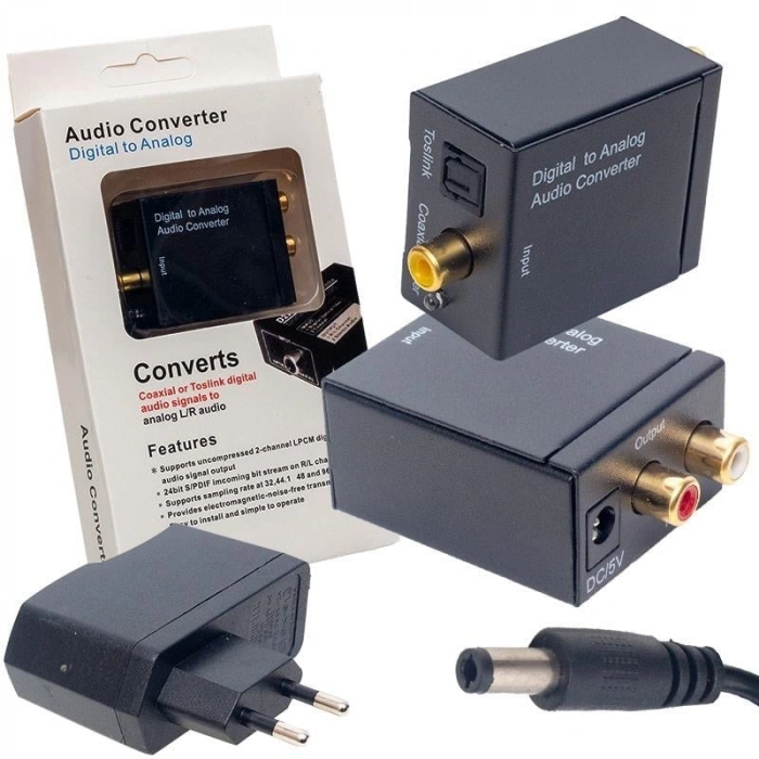 Powermaster PM-32145 Dijital Optik Ses To RCA Audio Çevirici Konverter