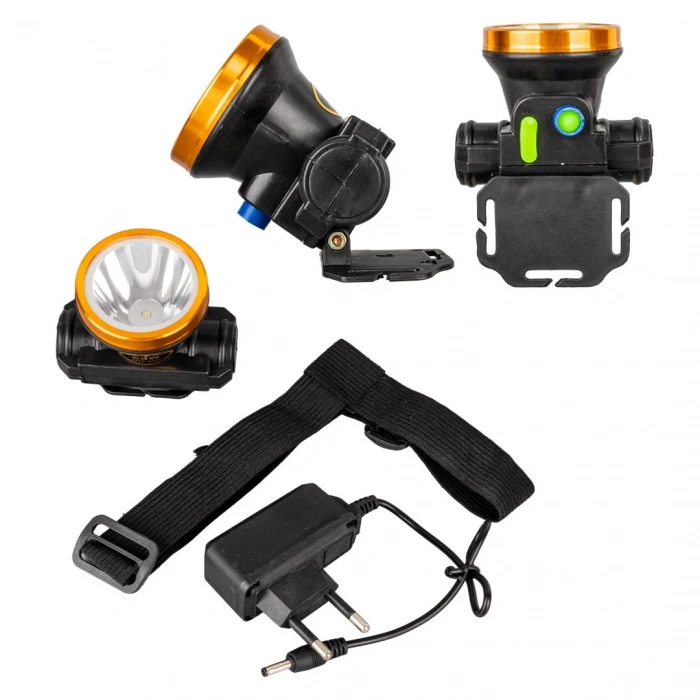 PowerMaster PM-4524 Power Ledli Su Geçirmez Şarjlı Balıkçı Kafa Feneri