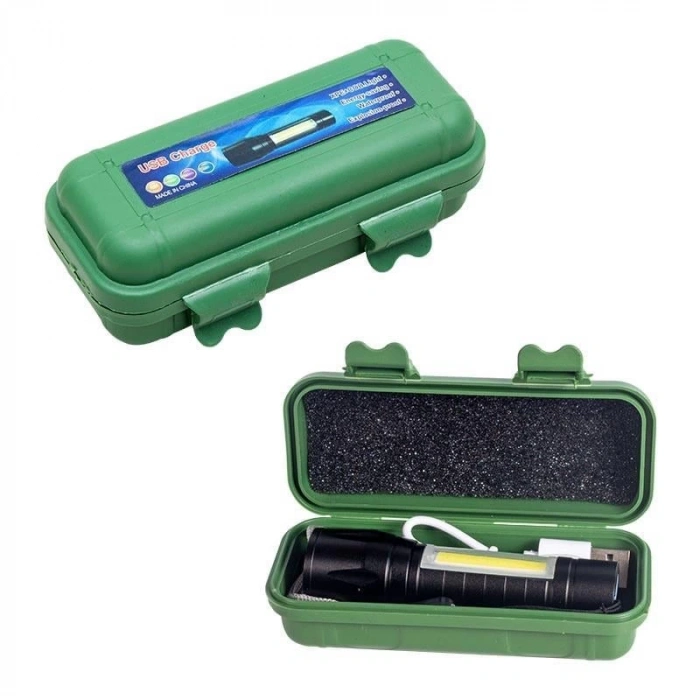 Powermaster PM-4525 Metal Flashlight Power Ledli Şarjlı El Feneri