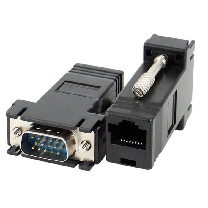 Powermaster PM-6859 VGA to RJ45 Cat5/Cat6/Cat7 Mini Extender Uzatıcı Adaptör