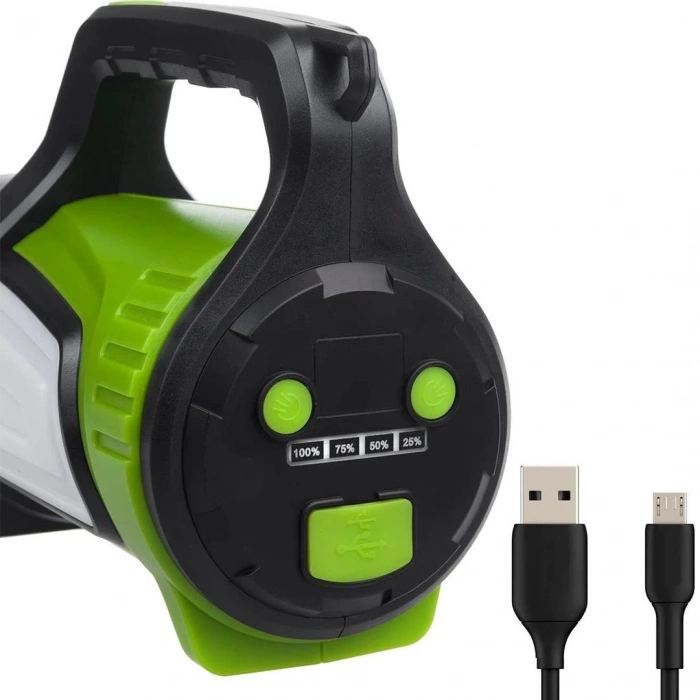 Powermaster Şarjlı Ledli Uzun Menzilli Kamp Tipi Işıldak Fener JS-881B