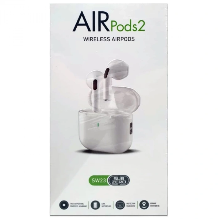 SUBZERO SW23 AIRPods2 Dokunmatik Kablosuz Bluetooth 5.0 Kulak İçi Kulaklık