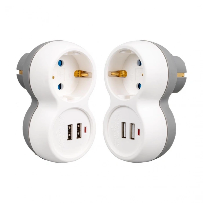 Vea VRM0101U 250V 16A Tekli Çift USBli Priz