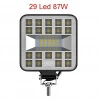 29 LED Kare Off Road, Tekne, Motosiklet Spot Lambası 12 Volt 6500K