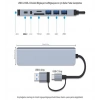 8in1 Alüminyum 4xUSB 1xType-C 3.5mm Jak TF/SD USB HUB Çoklayıcı Telefon