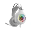 Rampage RM-K44 ZENGIBAR Beyaz 7.1 Surround RGB Işık Efekti Mikrofonlu Oyuncu Kulaklığı