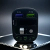 RV Araba Stereo FM Transmitter. Çift USB ve Type-C Hızlı Şarj, TF Kart ve USB Destekli, Eller Serbest Arama.