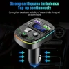 RV Araba Stereo FM Transmitter. Çift USB ve Type-C Hızlı Şarj, TF Kart ve USB Destekli, Eller Serbest Arama.