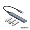 Type-C to 1 port USB3.0 ve 3 port USB2.0 HUB, OTG Adapter. Mackbook ve Diğer Tüm Cihazlarla Uyumlu.