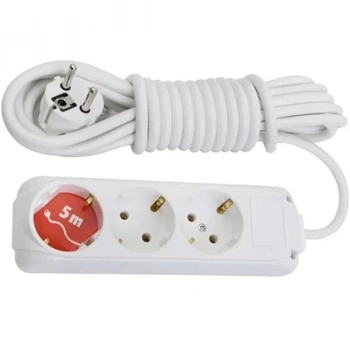 Almera 3Lü Topraklı 5 metre Anahtarsız Grup Priz