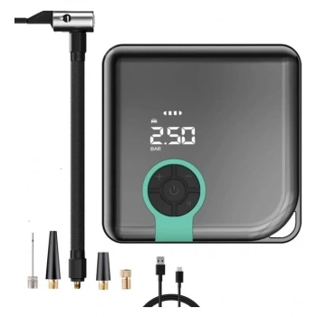 AUHMA A5544 Dijital Ekranlı Kompresörlü Hava Pompası 4000mAh Powerbank LCD