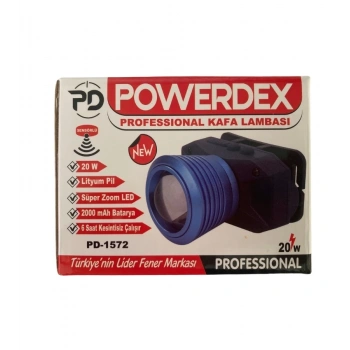 Powerdex PD-1572 Şarjlı Kafa Feneri 20 Watt