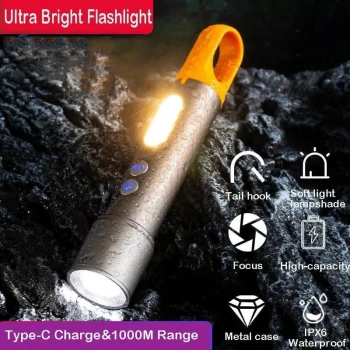 Powerdex PD-3900 Çok Fonksiyonlu Şarjlı Askılı El Feneri