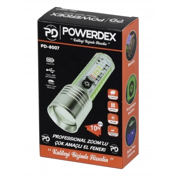 Powerdex PD-8007 Çok Amaçlı 10W Şarjlı Fener