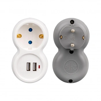 Vea VRM0101U 250V 16A Tekli Çift USBli Priz