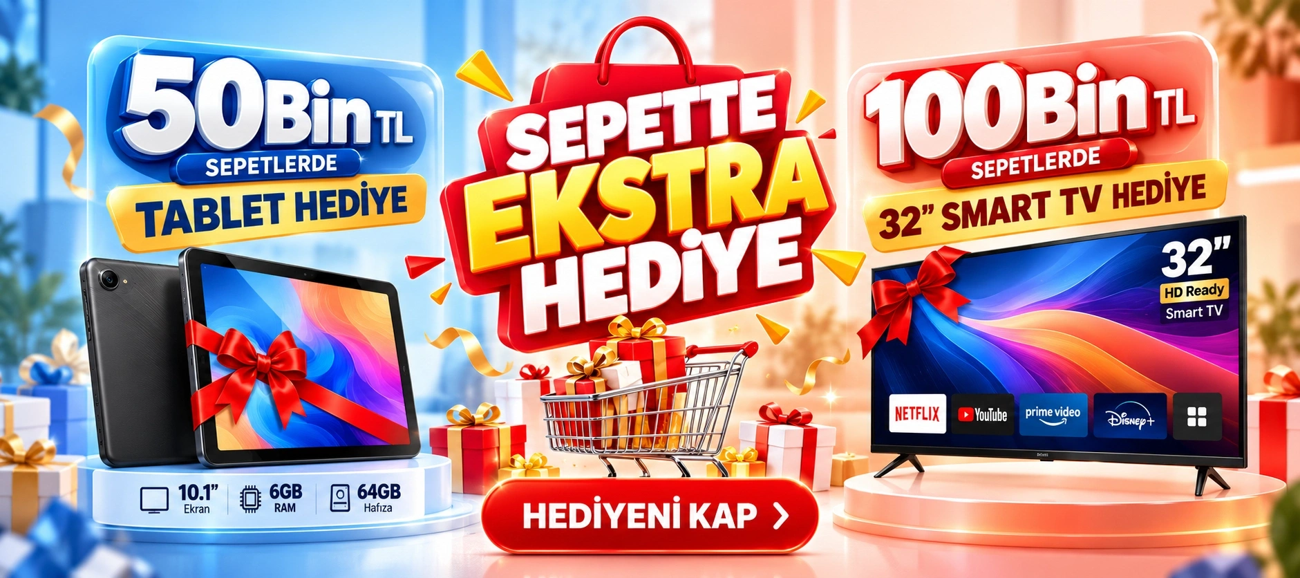 Sepette Ekstra Hediye