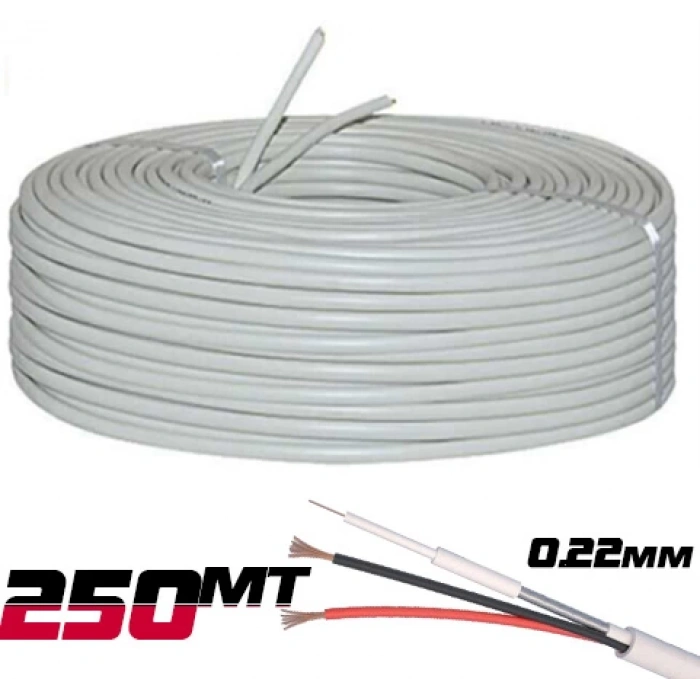 250 Metre C250 2+1 CCTV Lüx Folyolu AHD Kamera Kablo