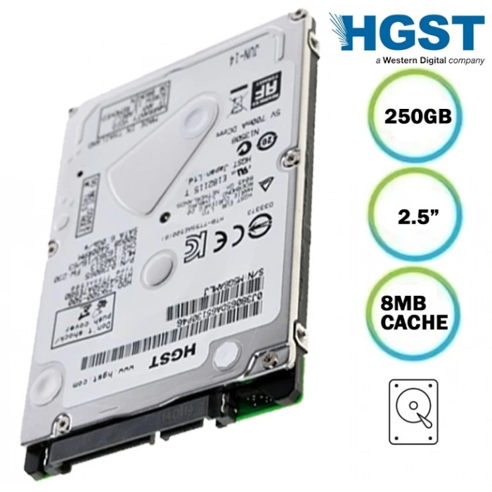 250GB HGST 5400rpm 2.5 inç SATA PC/DVR/CCTV Güvenlik Kamerası Diski