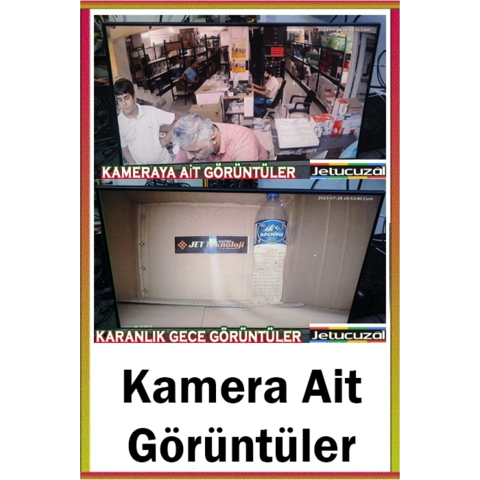 4 Kameralı AHD Set 250GB 3030- 5MP Sony Lensli HD Gece Renkli Güvenlik Kamerası Sistemi -Cepten izle