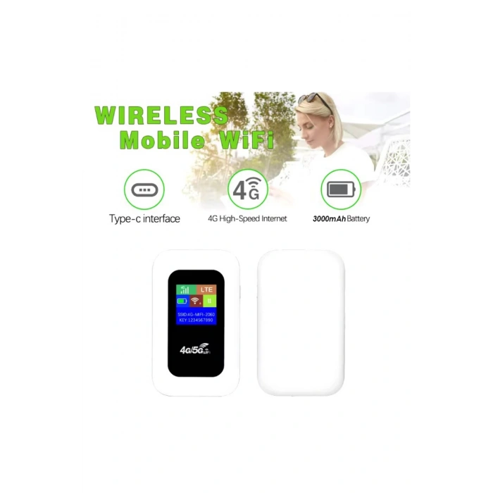 4G/5G A8-E Mobil Sim Kartlı WiFi Router 300Mbps Kablosuz 3000mAh Taşınabilir Hotspot Cep Modem