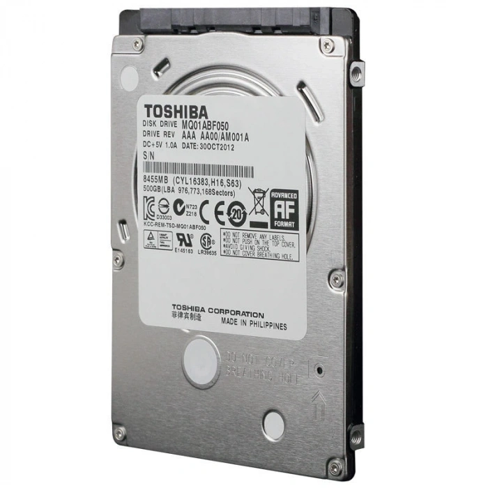 500GB TOSHIBA MQ01ABF050 DVR/NVR/NB/PC 2.5 Güvenlik Kamera Diski