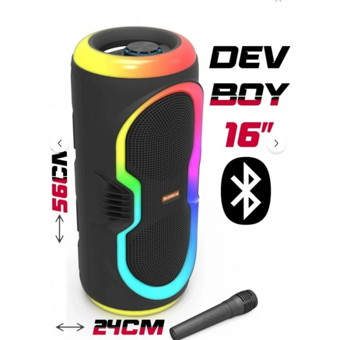 Platoon PL-4145 Bluetooth RGB Işıklı Hoparlör 8x2 İnç – USB/SD Girişli Kumandalı