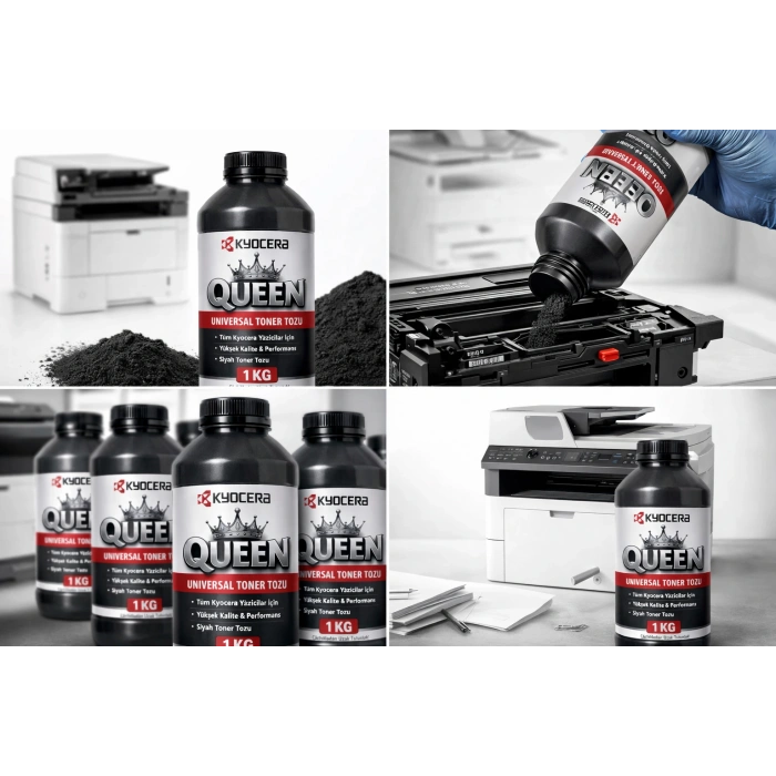 Kyocera Queen Universal Toner Tozu 1KG Siyah – Kyocera Yazıcı Uyumlu
