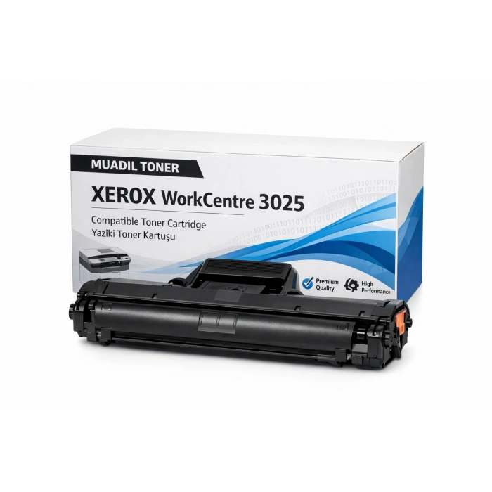 Xerox WorkCentre 3025 - Phaser 3020 Muadil Çipli Dolu Toner