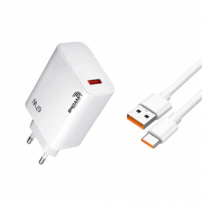 SHOAMI SH-67 67W Turbo Hızlı Şarj Aleti USB-C PD/QC Destekli