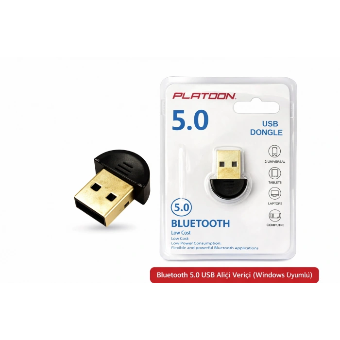 Platoon PL-9337 Bluetooth 5.0 USB Alıcı Verici (Windows Uyumlu)