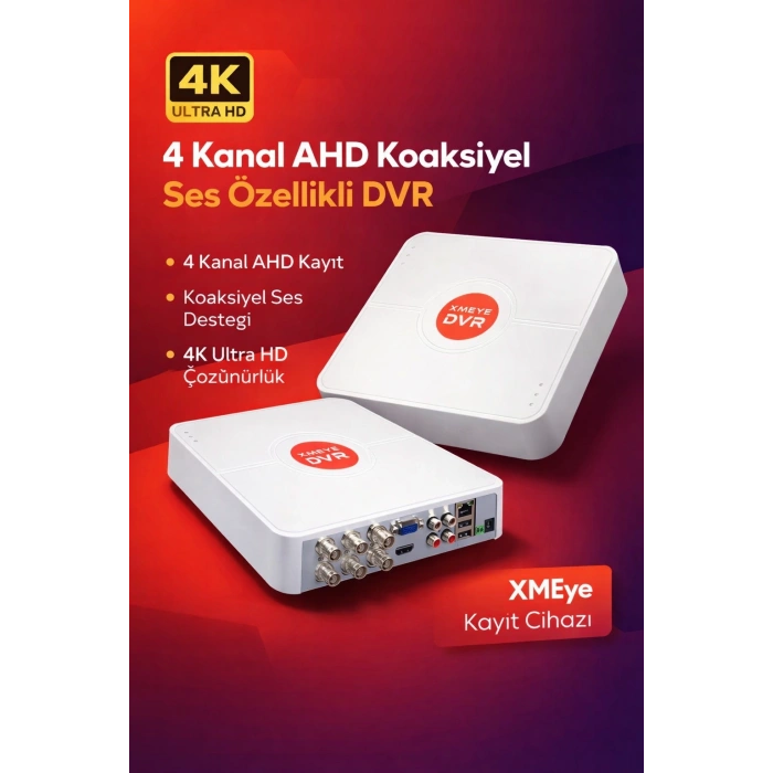 J-TECH 5MP Sesli 3080 Renkli Gece Görüşlü 4 Lü 500GB Akıllı Güvenlik Kamera Seti – Yüz ve Araç Tanıma