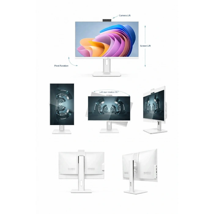 J-TECH AngLe i5 6500TE 16GB RAM 256GB SSD 24 Pivot - Webcam - WiFi All in One Bilgisayar