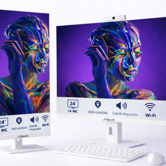 J-TECH ProLine i5 3470 16GB RAM 256GB SSD 24 Pivot - Webcam - WiFi All in One Bilgisayar