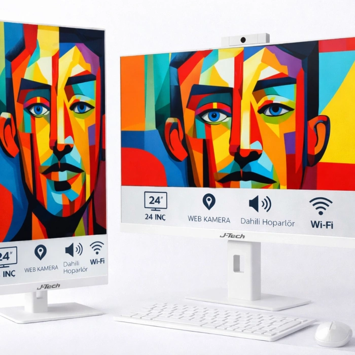 J-TECH Alpha i3 6100 16GB RAM 256GB SSD 24 Pivot - Webcam - WiFi All in One Bilgisayar
