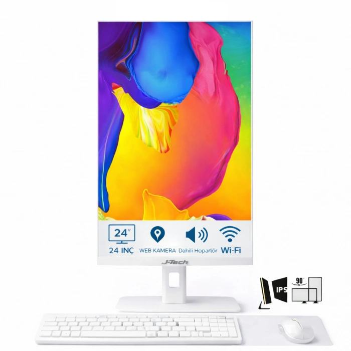 J-TECH Vertex i5 2300 16GB RAM 256GB SSD 24 Pivot - Webcam - WiFi All in One Bilgisayar