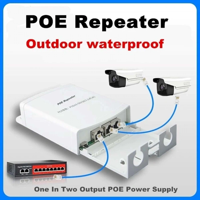 2+1 1 PoE Giriş- 2 PoE Çıkışlı PoE Extender (PoE Çoklayıcı) -Outdoor