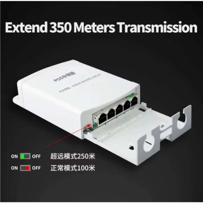 4+1 1 PoE Giriş- 4 PoE Çıkışlı PoE Extender (PoE Çoklayıcı) -Outdoor